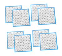 WEKAMOS 10 Sheets Laminated Math Charts Double Sided Numbers Chart for Early Education Engaging Math Tables for Classroom Homeschooling Interactive Learning Tool