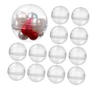 WEKAMOS 100 Pack Round Vending Machine Capsules 35Mm Plastic Balls for Easter Basket Stuffers and Mini Candy Containers