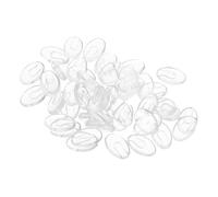 WEKAMOS 100 Pairs Transparent Glasses Nose Pads Soft Anti-Slip Cushions for Eyeglasses and Sunglasses Flat Plug-in Design for Comfortable Nose Bridge Support Fit for Daily Wear Students