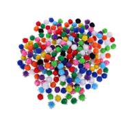 WEKAMOS 1000Pcs Glitter Pom Poms Christmas Decor Red Green Mixed Color Craft Supplies for Hats and Holiday Party Decorations Festive Crafting Accessories for Tree and Wall