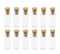 WEKAMOS 100pcs 1ml Glass Corked Vials Small Reusable Bottles with Cork Stoppers for Decoration and DIY Jewelry Multi-functional Wishing Bottles