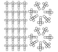 WEKAMOS 100pcs Black Metal Heart and Cross Paper Clips, Christian Bible Study Stationery Clips, Jesus Bookmark Fasteners for Journaling and Church Use