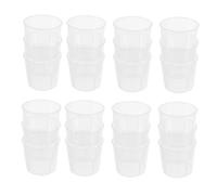 WEKAMOS 100pcs Feeding Measuring Cup for Reptile Care Lightweight Plastic Measuring Cups Precise Measurement Lines for Crested Gecko Food and Other Pet Meals