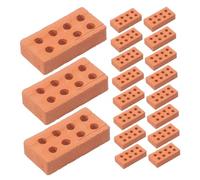 WEKAMOS 100pcs Mini Bricks DIY Miniature Building Bricks for Landscaping Sand Table Decorations for Castle Cabin Dollhouse Craft Projects