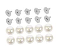 WEKAMOS 100pcs Pearl Screw Buttons No Sew Fastener for Clothing Accessories Easy Install Garment Decoration Smooth Edges Elegant DIY Shirt Sweater Embellishments