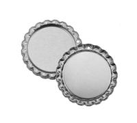 WEKAMOS 100PCS Silver Punched Beer Bottle Caps Flattened Craft Bases for DIY Pendants Hair Bows Scrapbooks Photo Medals Jewelry Making Accessories