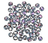 WEKAMOS 100pcs Twelve Zodiac Pattern Glass Cabochons Flatback Dome Gems for Necklace Jewelry Making DIY Craft Charms Accessories