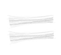 WEKAMOS 100pcs White Floral Wire Stems Gauge Iron Core Flexible Flower Craft Stems for DIY Bouquet Arranging and Artistic Floral Creations