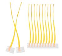 WEKAMOS 100pcs Yellow Mesh Fruit and Vegetable Net Bags with White Label, 40cm Reusable Produce Storage Pouches for 1-2lb Fruits and Veggies, Multipurpose Onion and Vegetable Packaging