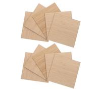WEKAMOS 10pcs 15cm Square Bamboo Craft Blanks for DIY Engraving and Painting, Natural Unfinished Wood Pieces for Home Decor, Coasters, and Easter Ornaments