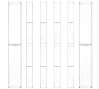 WEKAMOS 10pcs Crystal Pencil Boxes 15.5x2.5x2.5cm Plastic Pen Cases Quadrangle Pen Containers for School Stationery Storage