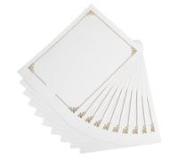 WEKAMOS 10pcs Diploma Cardstock with Gold Foil Border Thick Award Certificate Paper for Employee Training Academic Recognition Printing Sheets
