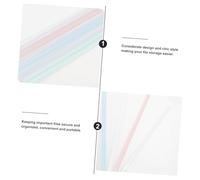 WEKAMOS 10Pcs Document Folders with Non-Slip Locking Bar Transparent Creative Office Storage Folders for Organized Filing and Document Classification