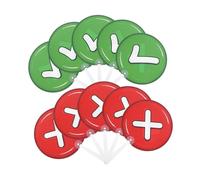 WEKAMOS 10pcs Double Sided Plastic Handheld Paddle Boards for Classroom Feedback Student Response Signs with True False Voting Teacher Friendly Learning Tool for Active Participation and