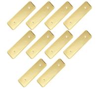 WEKAMOS 10Pcs Employee Name Tags with Pin Backing Blank Alloy Id Badges for Office Workers Reusable Staff Name Badges with Pre-Drilled Holes for Uniforms and Business Use