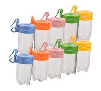 WEKAMOS 10pcs Insect Observation Jars for Flip Lid and Hanging Loop Clear Plastic Viewer Boxes for Easy Bug Catching and Releasing Lightweight Nature Exploration Kit for Outdoor Adventures