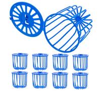 WEKAMOS 10pcs Lightweight Hollow Bird Cage Food Storage Baskets Hanging Parrot Fruit Vegetable Feeders for Quail Parakeets Finches Cage Accessories