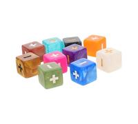 WEKAMOS 10Pcs Math Teaching Dice Compact Educational Computing Sign for Preschool Classroom Learning Fun Games Boy Girl Random Color