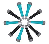 WEKAMOS 10pcs Microphone Lightweight Simulation Microphones for Stage Performance Lip Sync Cosplay with Smooth Edges in Black and Blue-green