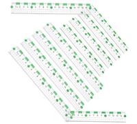 WEKAMOS 10Pcs Multifunctional Office Ruler with Reading Color Blocks Portable Straight Edges for Student Drawing Measurement Architecture Engineering and Art Design