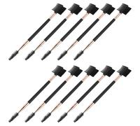 WEKAMOS 10pcs Pet Grooming Comb Set for Dogs - Double-headed Detangling and Tear Stain Cleaner Brush - Small Dog Face Lash Brow Comb for Long-haired Breeds, Black Gold