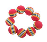 WEKAMOS 10pcs Rainbow EVA Foam Balls Pet for Indoor Interactive Play Chew Resistant Soft Balls for Kittens and Small Dogs Training and Chasing