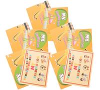 WEKAMOS 10Pcs Reading Bankbook English Printed Recording Cards Educational Daily Reading Log for Boys Encourage Habit Development Preschool Elementary