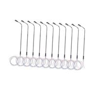 WEKAMOS 10PCS Scale LED Model Street Lamp Posts for Railway Sand Table Accessories Stainless Steel Lighted Railroad Lamps for Model Train Layouts and Scenic Decoration