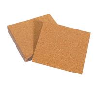 WEKAMOS 10PCS Self Adhesive Cork Pads Squares Thick Heat Resistant Coasters with Slip Surface for DIY Crafts Plant Bases Office and Home Use