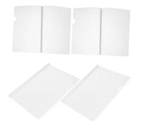 WEKAMOS 10pcs Transparent File Folders with Sliding Bar Pull Rod Clip Clear Document Organizer Binder for School Office Use Material Report Covers for Secure File Storage