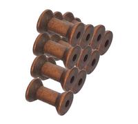 WEKAMOS 10Pcs Vintage Wooden Ribbon Spools Handmade Empty Bobbins for Arts Crafts Sewing Embroidery DIY Projects Rustic Decor with Classic Antique Charm
