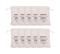 WEKAMOS 10pcs White Drawstring Bridal Emergency Kit Bags 13x18cm for Bachelorette Party, Wedding Favor Pouches, Bridesmaid Party Supplies Bags