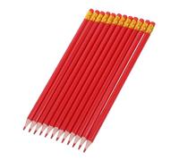 WEKAMOS 12 Pcs Pre Sharpened Colored Pencils with Erasers Comfort Grip for Drawing Sketching Office Use for Artists Teachers Students Red