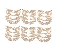 WEKAMOS 120pcs Unfinished Wooden Angel Wings for Crafts DIY Tree Hanging Wood Signs Blank Wood Slices for Painting and Ornament Making for Holiday Wedding and Party Decorations