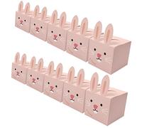 WEKAMOS 12pcs Easter Bunny Candy Boxes Paper Gift Wrapping Boxes for Party Decoration Rabbit Design Biscuit and Candy Storage for Festival Celebrations and Gift Giving
