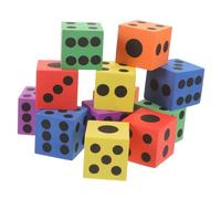 WEKAMOS 12pcs EVA Foam Playing Dice Set for Boys and Girls Big Colorful Educational Dice for Early Learning and Group Games