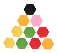 WEKAMOS 12PCS Hexagon Wool Felt Wall Stickers DIY Decorative Felt Bulletin Board with Adhesive Backing Multifunctional Modern Artistic Wall Decorations for Home Classroom and Office Use
