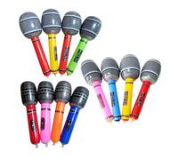 WEKAMOS 12Pcs Inflatable Microphones PVC Pool for Birthday Beach Parties Party Favors Random Colors Swimming Pool Props Random Color