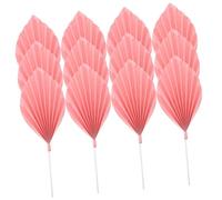 WEKAMOS 12pcs Leaf Cake Decorations Unique Paper Fan Toppers for Wedding Birthday Cake Easy to Use Multi Purpose Dessert Table Decor Safe Material Inspire Creativity