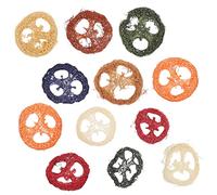 WEKAMOS 12pcs Loofah Pet Toys for Rabbit and Hamster Natural Chew Toys for Bunnies and Guinea Pigs