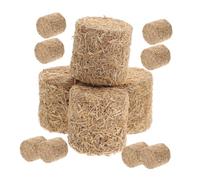 WEKAMOS 12pcs Mini Haystack Ornaments Faux Hay Bales for Garden and Farm Scene Decor DIY Craft Accessories for Wedding Valentine Day and Dollhouse Decorations