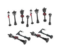 WEKAMOS 12pcs Miniature Street Lamp Model for Dollhouse Scene Decor Lamp Posts for Family Bonding and Parent Interaction Durable Dollhouse Accessories for Train Layouts and Rural Scenes