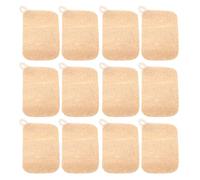 WEKAMOS 12pcs Natural Loofah Dish Scrubbers for Kitchen Bottle and Sink Soft Palm Brush Cleaning Set