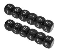 WEKAMOS 12pcs Plastic Dice Set for Math Learning Teaching Tool Sided Number Cubes for Classroom Practice Board Games Skill Development and Interactive Math Exercises