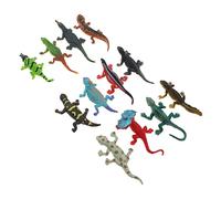WEKAMOS 12Pcs Plastic Lizard Model Educational Reptile Adornment for Role Play and Pet Crawling Box Decoration to Develop Brain and Social Skills