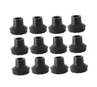 WEKAMOS 12pcs Rubber Walking Cane Tips for Tube Diameter Canes Anti-Slip Black Rubber Ends for Elderly Crutches and Trekking Poles Stable Non-Slip Replacement Covers for Indoor and Outdoor