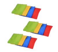WEKAMOS 12Pcs Sandbag Bright Cloth Outdoor Throwing Balls for Hand Eye Coordination Development Safe Plastic Particle Filling Suitable for Boys and Outdoor Games Random Color