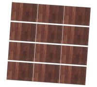 WEKAMOS 12pcs Scale Miniature Dollhouse Flooring and Wallpaper Peel and Stick Self Adhesive Wood Grain for DIY Accessories