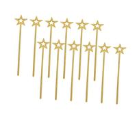 WEKAMOS 12pcs Sparkly Star Fairy Wands for Multipack Princess Angel Dress-up Props Group Play Ready Costume Accessories for Birthday Halloween Christmas Holiday Parties