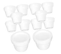 WEKAMOS 12pcs White Foam Flowerpot Bases DIY Art Crafts Supplies for Floral Arrangements Home Gardening Party Decoration Durable Foam Blocks